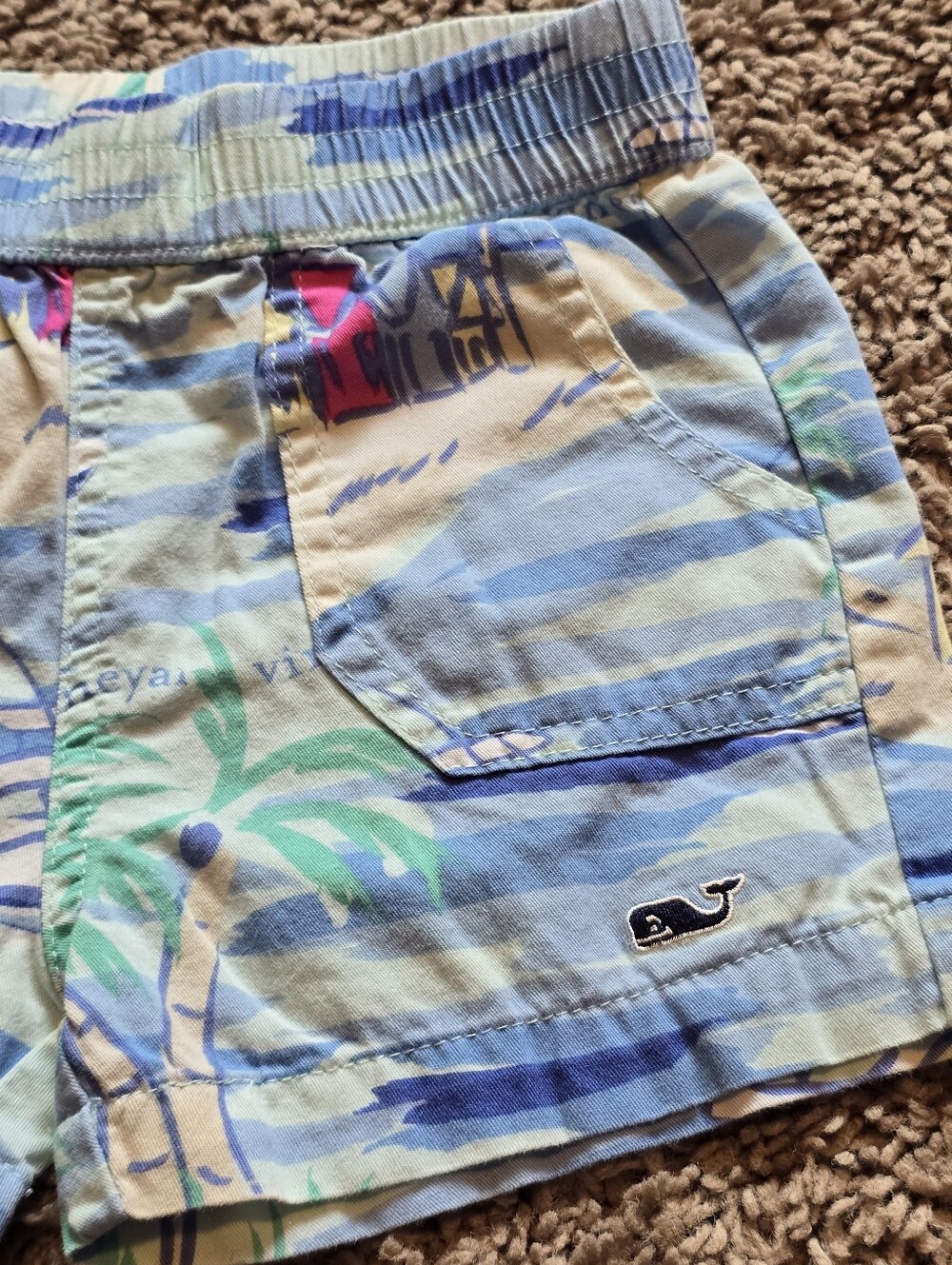 Vineyard Vines for Target Baby Boys Tropical Beach Print Cotton Shorts 6-9M